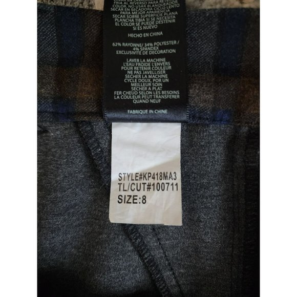 KUT From the Kloth Women's Blue Plaid Diana Skinny Ponte Pants Size 8 - Picture 7 of 10